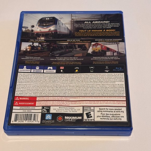 Train Sim Word Sony PS4 Sony Playstation 4 Complete in Box Without Manuals - Picture 2 of 3
